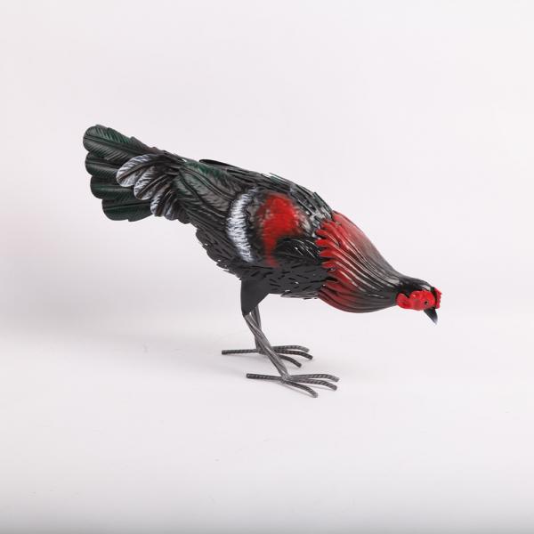 Quality Unique Animal Garden Ornament Weatherproof Metal Chicken Ornaments for sale