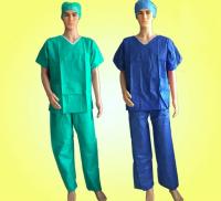 China SMS Patient Disposable Scrub Suits With Short Cuff Minimizing Cross - Infection factory
