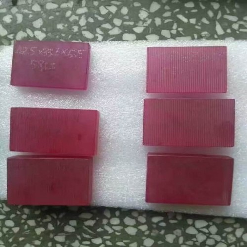 Quality 36x36x60mmt Red Laser Sapphire Crystal Cr3+Doped Cr Al2O3 Block Customized Size for sale
