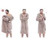 China Custom Design Luxury Adult Unisex Long Hooded Shu Velveteen Robe. bear hooded Bathrobe For Sale factory