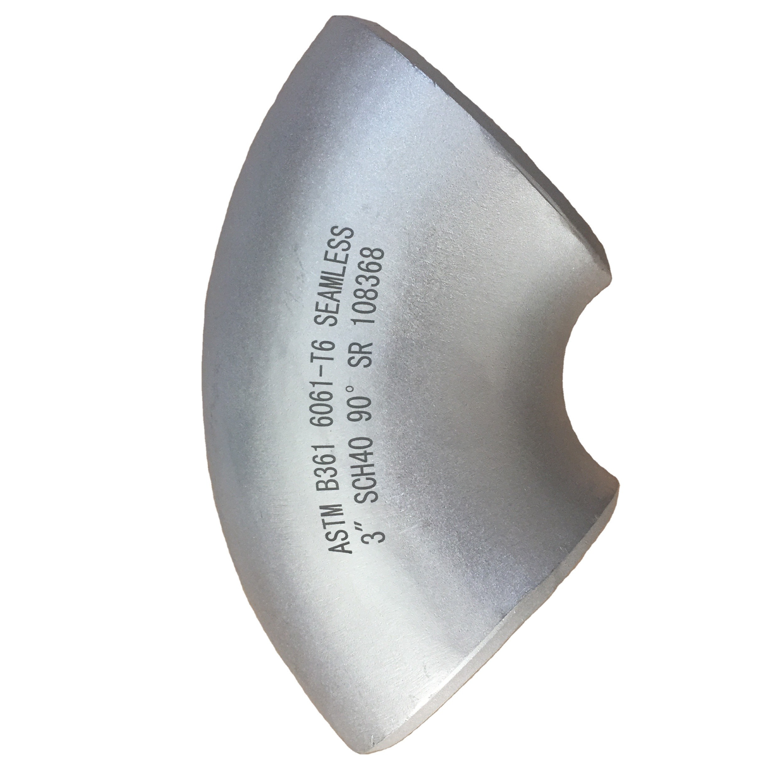 China Aluminum Pipe Fittings Butt Welded SR 90 Degree Elbow for sale
