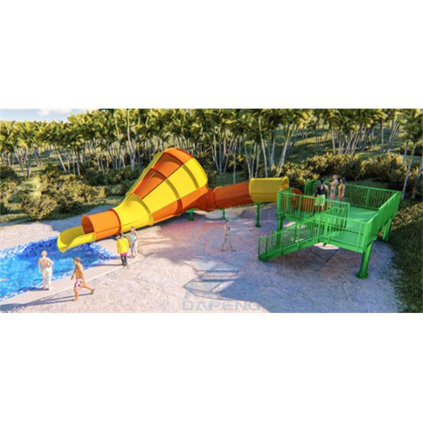 Quality Small Tornado Water Slide Speaker Shape Fiberglass Pool Water Slide For Children for sale