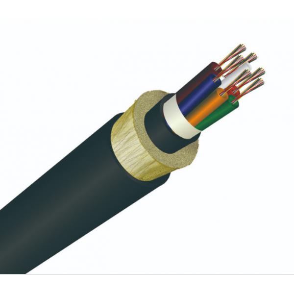 Quality Black 12 Core Single Sheath ADSS Fiber Optic Cable Jelly Filled for sale